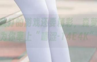 照片比我打的游戏还要精彩，森萝财团在线为你奉上“晴涩-14E4K”！